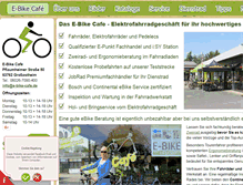 Tablet Screenshot of e-bike-cafe.de